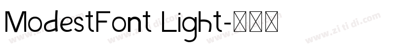 ModestFont Light字体转换